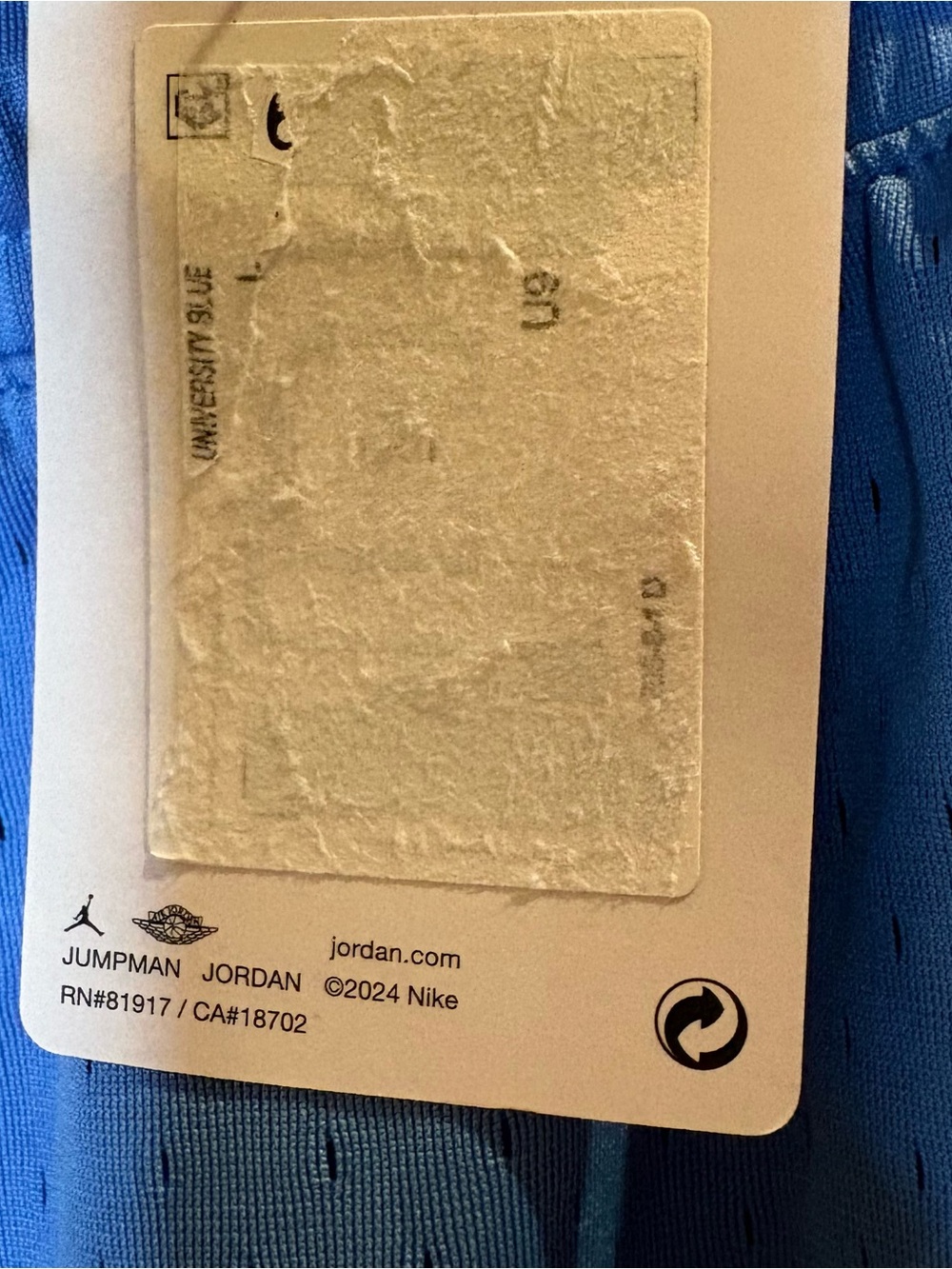 NWT Jordan Sky Blue Mesh Basketball Shorts with White Trim - Picture 7 of 7